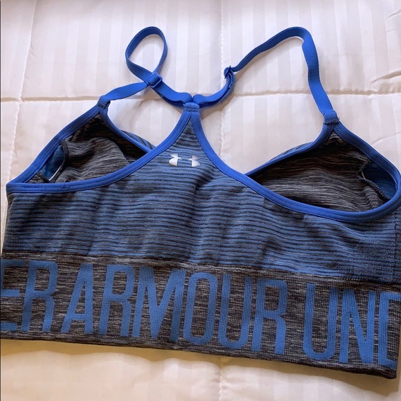 Blue striped under armour sports bra - Picture 2 of 2
